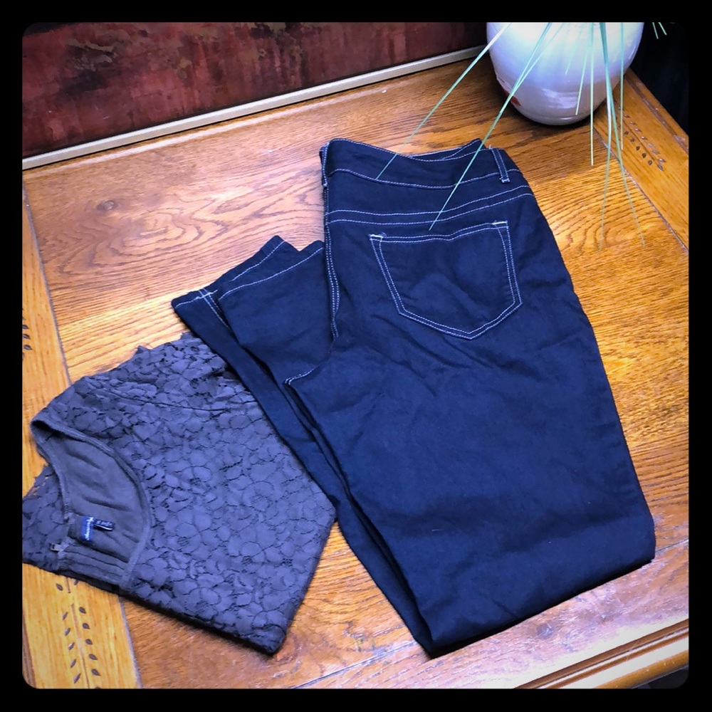 High rise skinny jeans